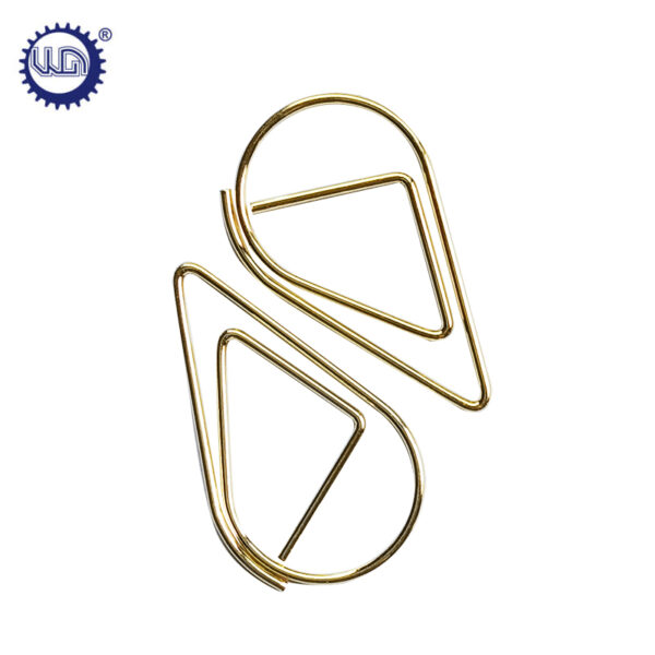 Electroplated water drop paperclip factory wholesale